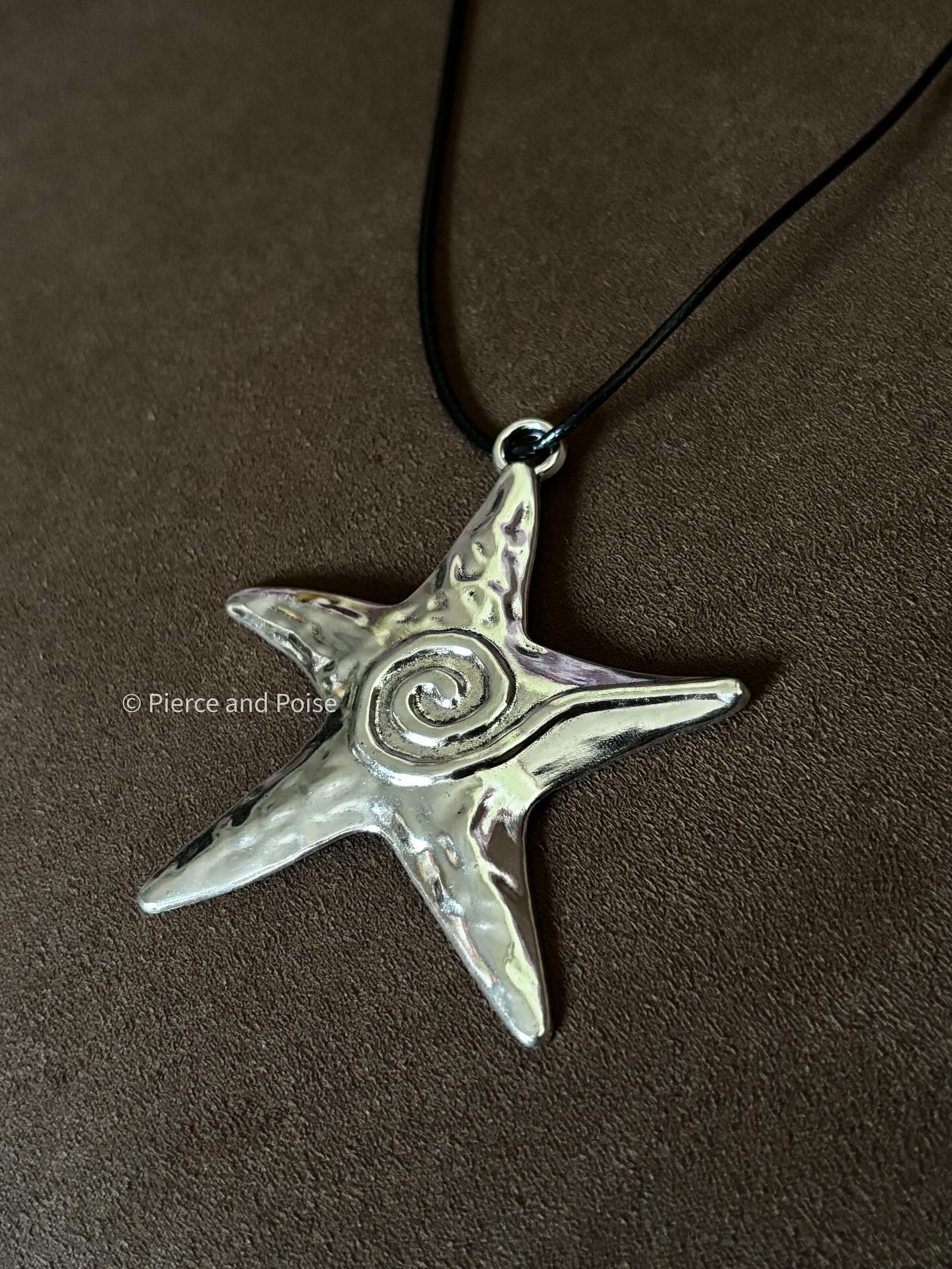 Chunky Swirl Star Necklace
