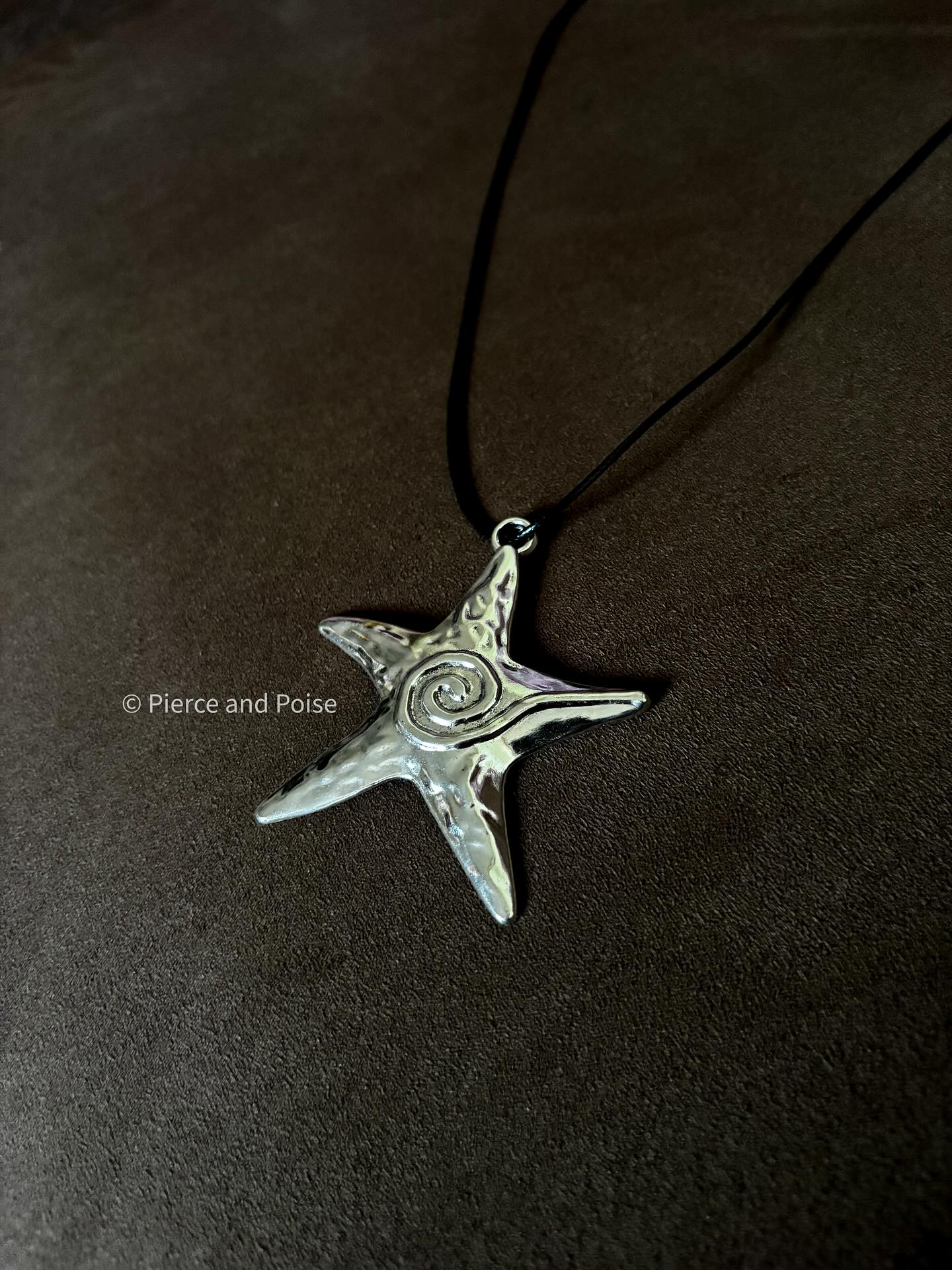 Chunky Swirl Star Necklace