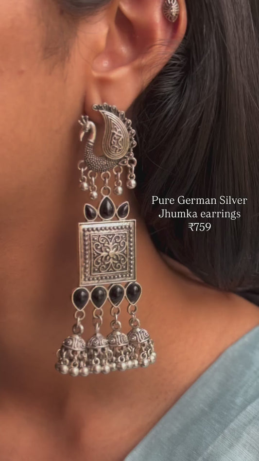 Pure German Silver Taalika earrings