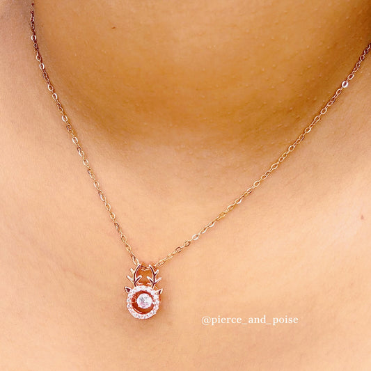Reindeer pendant necklace